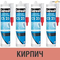 Герметик силиконовый Ceresit CS25, кирпич № 49, 280 мл, шт.