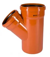 Тройник 110/110х45º для наружной канализации KGEА. Германия.