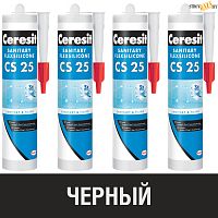 Герметик силиконовый Ceresit CS25, черный №18, 280 мл, шт.