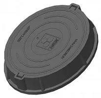 Люк полимерно-композитный легкий садовый A30 (черный). РБ.