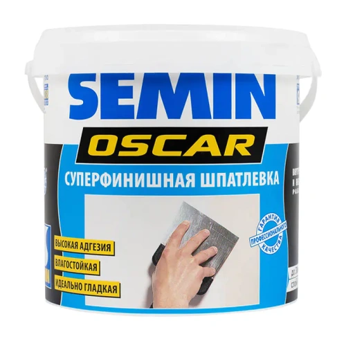 Шпатлёвка финишная SEMIN OSCAR. Супертонкая. 8 кг. РФ. Шпатлёвка финишная SEMIN OSCAR. Супертонкая. 8 кг. РФ.